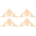 thumbnail image 2 of Apliques de Madera, 4 Pezas de Muebles de Muebles Apliques de Muebles, Estilo Europe de Madera de Goma para decoración de Muebles en Casa, 2 of 7
