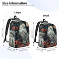 thumbnail image 3 of Lsque Moon Flower White Owl Pattern Canvas Daypack, Durable Backpack, High-quality Versatile Backpack,Vintage Compact Backpack-Small, 3 of 6