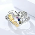 thumbnail image 4 of Naturegr Finger Ring Rhinestone Heart Shape Jewelry Good-looking Women Ring for Mother, 4 of 8