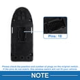 thumbnail image 4 of Interruptor de ventana eléctrica Unique Bargains No.61319132164/61319217352 Interruptor de control de ventana para BMW 328i 2007-2013 Base 3.0L L6 - Gas Plástico Negro, 4 of 7