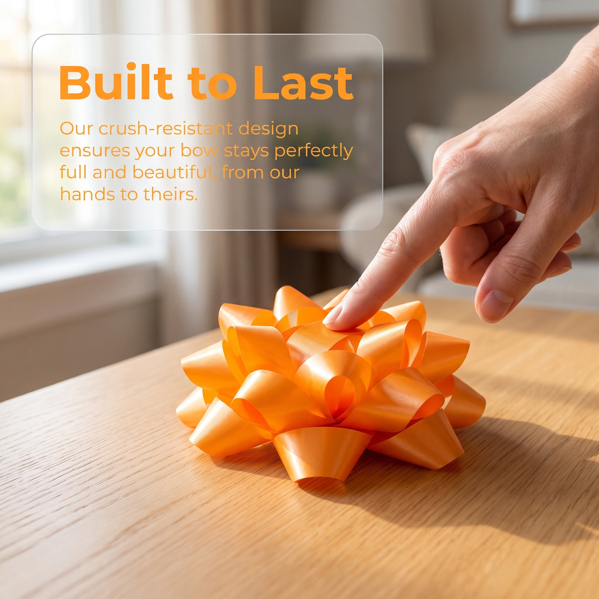 Unique Bargains Crush-Resistant Metallic Bows for Gift Wrapping and Decoration Orange