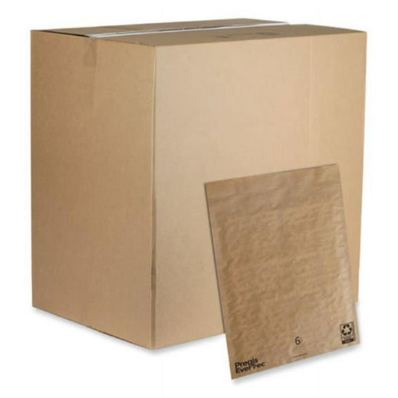 Pregis 14 x 18 in. Evertec Curbside Self-adhesive Recyclable Padded Mailer, Brown - 50 Count