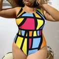 thumbnail image 1 of Traje de baño de una pieza para mujer, conjuntos de bikini para mujer, nuevo mono extragrande para mujer, color liso, tela especial, plisado, traje de baño transpirable para mujer., 1 of 9