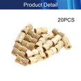 thumbnail image 4 of HUGFEGWE M3x10mm Female Thread Knurled Nuts Hx5mm OD Brass Threaded Insert Embedment Nuts Hydraulic Welded Joint Injection Molding Assortment Kit for 3D Printing Injection Molding 20PCS CJB91-24962, 4 of 6