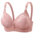 thumbnail image 3 of HVOBTTY Women's Wireless Tank Bra Floral Print Lightweight Breathable Comfortable Casual Daily Wear Bra Pink, 40/90BC, 3 of 5