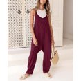 thumbnail image 3 of Jumpsuits for Women Casual Summer Overalls Sleeveless Spaghetti Strap Romper Jumpers Trendy Beach Vacation Outfits, 3 of 4