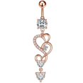 thumbnail image 1 of Bague Nombril pour Femmes : Strass Forme Châle Nombril Bague Boîte Bijoux de Perçage, 1 of 6