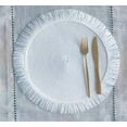 thumbnail image 2 of Fennco Styles Handwoven Fringe Boho Placemats 15" Round, Set of 4 - White Braided Texture Table Mats for Home, Dining Room, Banquets, Family Gathering and Special Occasion, 2 of 7