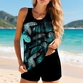 thumbnail image 2 of Rotm Tankinis Swimwear for Women Blouson Tankini Swimsuits for Women 2026 Tummy Control Two Piece Bathing Suits with Sporty Pockets Swim Shorts Mint Green,S, 2 of 6