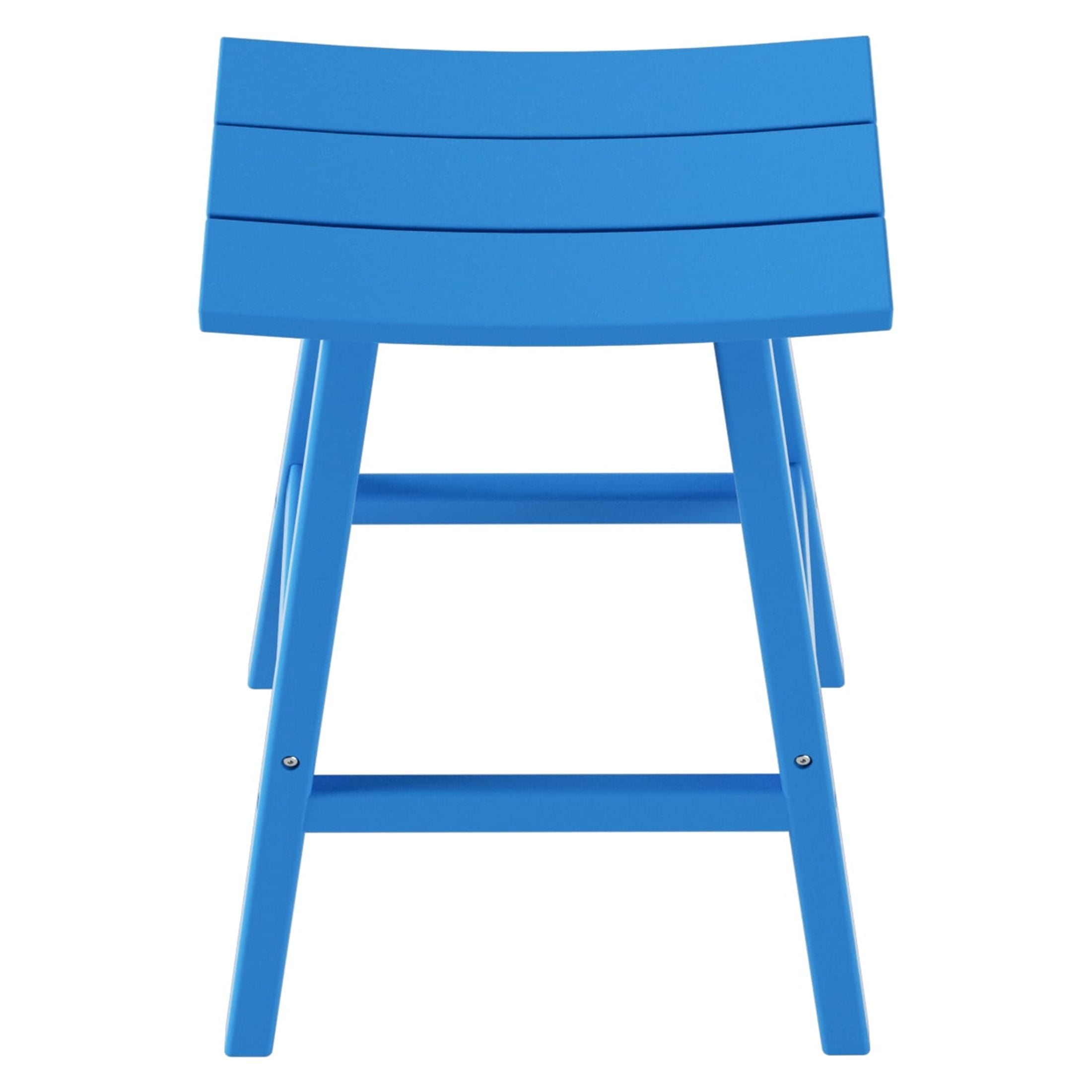 GARDEN 29" Inches Adirondack Plastic Outdoor Bar Stools (Set of 2), Pacific Blue
