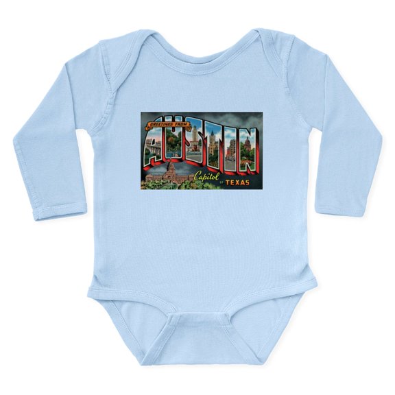 CafePress - City Of Austin Postcard Infant Bodysuit Body Suit - Long Sleeve Cotton Baby Bodysuit