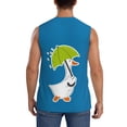 thumbnail image 4 of JUNZAN Goose Holding an Umbrella Men's Sleeveless T Shirts,Sleeveless Muscle Shirts,Sizes S-3XL, 4 of 8