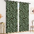 thumbnail image 4 of Tchckioa Boho Leaf Print Blackout Curtains for Bedroom,Privacy Protection Grommet Window Drapes,Set of 2,52x96, 4 of 8