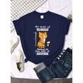 thumbnail image 5 of Funny My Level of Sarcasm Depends on Your Level of Stupidity Graphic Women T Shirts Sarcasm Level Cat Tees 2024 Summer T Shirts, 5 of 7