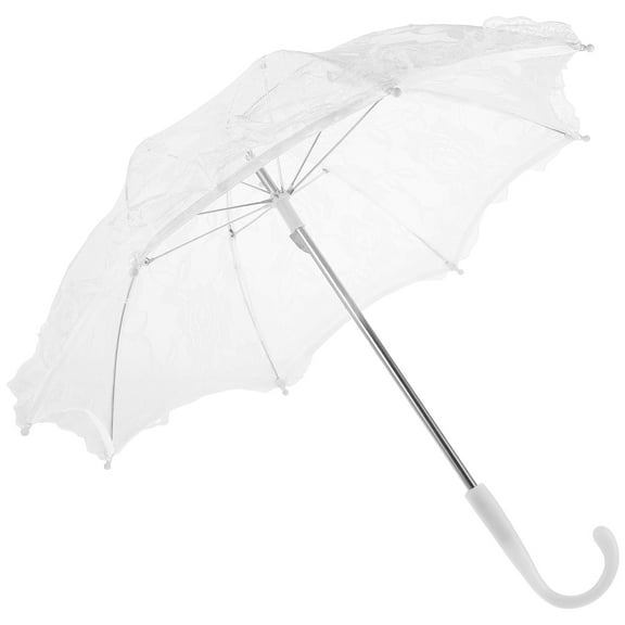 Pyramidti Lace Umbrella Scene Props Lace Parasol Umbrella for Wedding Stage Performance Photography