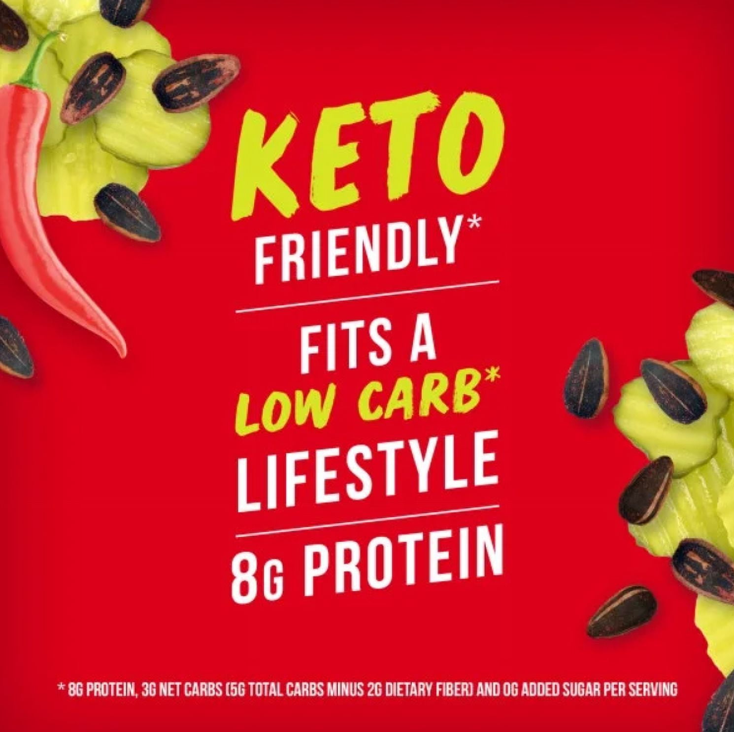 BIGS SPICY DILL PICKLE VLASIC **NEW** Sunflower Seeds, Keto Friendly Snack, 5.35 Oz. Bag (Box of 12)