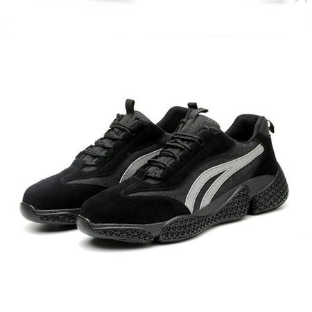 

Tanleewa Indestructible Steel Toe Work Shoes for Men Lightweight Breathable Sneakers Shoe Size 8