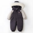 thumbnail image 2 of XIMIN Kids Boy Girl Ski Snow Suit Toddler Baby Boys Girls One Piece Snowsuits Warm Outdoor Overalls Waterproof Snowboard Suit Winter Coat Clothes, 2 of 8