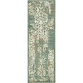 thumbnail image 1 of Unique Loom Tuareg Vintage Distressed Rug 2' x 6' Runner Green/Beige, 1 of 1