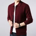 thumbnail image 4 of Mens Double Pocket Sweater Coat Solid Color Sweater Cardigan Coat, 4 of 6