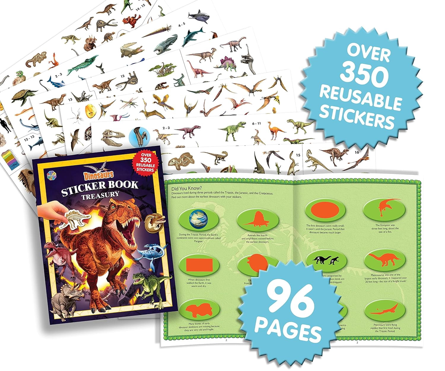 New and Trending: Dinosaurs Sticker Book Treasury by Phidal Publishing Inc. (Trade paperback)