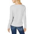 thumbnail image 2 of I.N.C Womens Pleated Sweatshirt, Grey, Plus Size, 1X, 2 of 2
