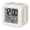 Cream Beige, variant on Orange Wooden Digital Alarm Clock for Bedrooms, Smart LED Alarm Clock with 7 Color Changing Night Light, Farmhouse Brown Vintage Distressed Silent Wake Up Clocks for Sleep Study Cooking 3.2"x3.2"