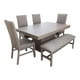 thumbnail image 3 of Comedor Camacho Elegant Liso con 4 Sillas y 1 Banca Gris, 3 of 3