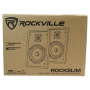 4 Rockville RockSlim Black Home Theater 5.25 240w Easy Wall Mount Slim Speakers