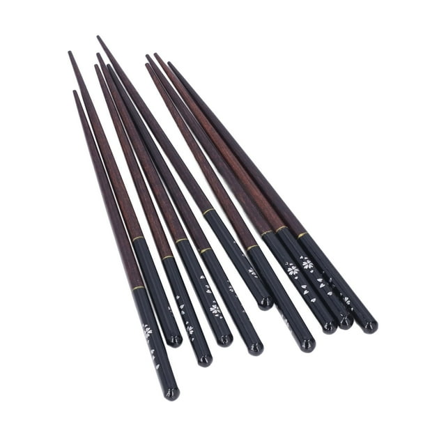 Chopstick Set, Reusable Wood Chopsticks Light Weight Printing Safe For Sushi Ramen Rice For Restaurants Home Black,Colorful