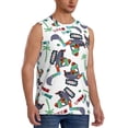 thumbnail image 2 of Balery Dinosaur on Excavator2 Camisetas sin mangas para hombre, absorbe la humedad y protege contra el mal olor.-Large, 2 of 7