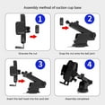 thumbnail image 4 of Dashboard & Windshield Universal Car Mount Phone Desk Stand With Suction Cup Base And Telescopic Arm For Suitable For All Types Of Cell Phones,Black, 4 of 7