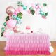 thumbnail image 2 of Falda de mesa rosa, mantel con volantes para mesa rectangular, 6 pies, fiesta de cumpleaños, fiesta de cumpleaños, unicornio, decoración de mesa rosa degradado para el hogar, 2 of 5
