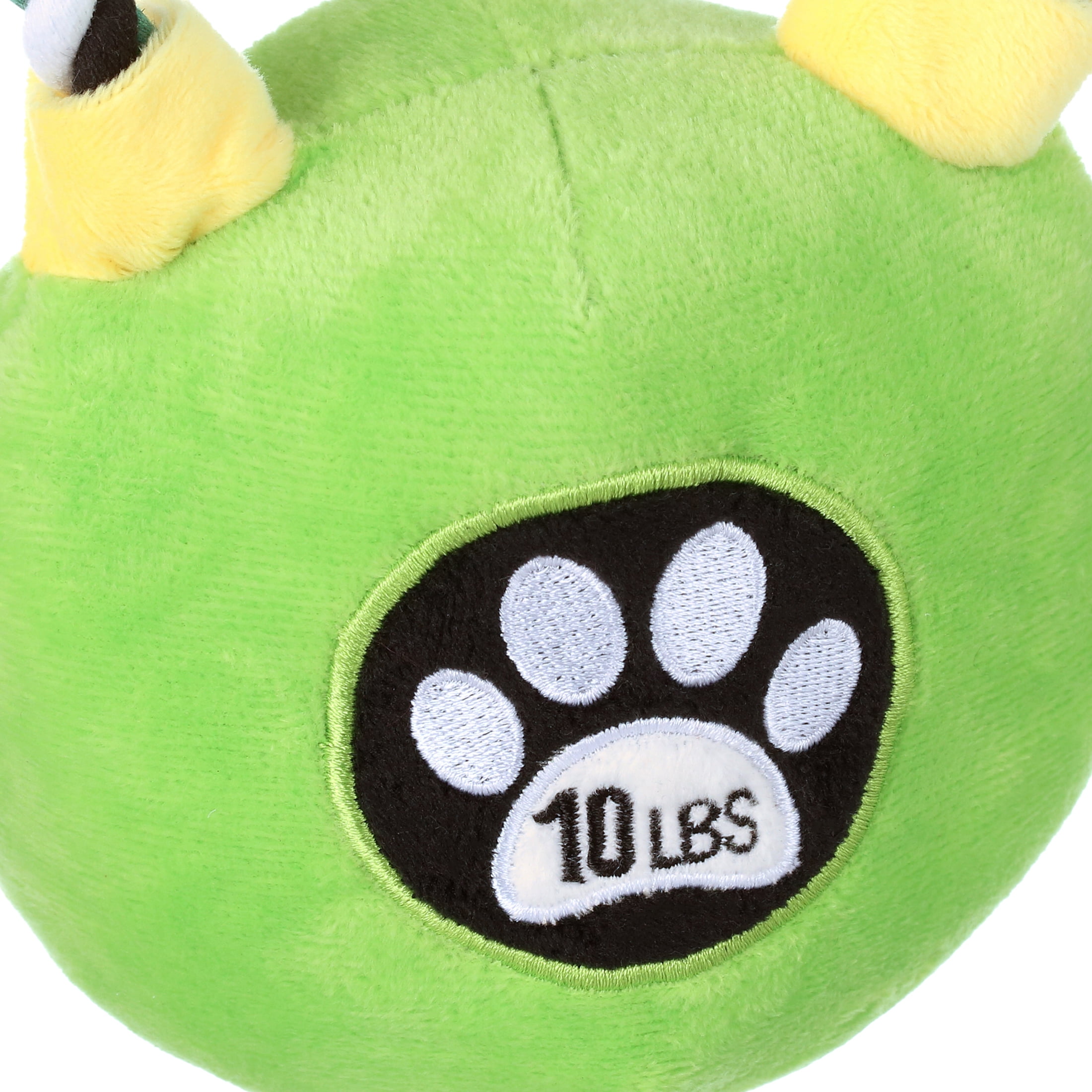 Mario Lopez - Plush Pet Toy Kettle Bell with Rope - Green