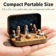 thumbnail image 5 of Mini Christmas Nativity Set in a Tin Box, Handcrafted Pocket Bethlehem Scene, Portable Holy Family Display, Small Religious Ornament, for Desk, Shelf, Office, Travel Decor, Christmas Gifts(1pc), 5 of 10