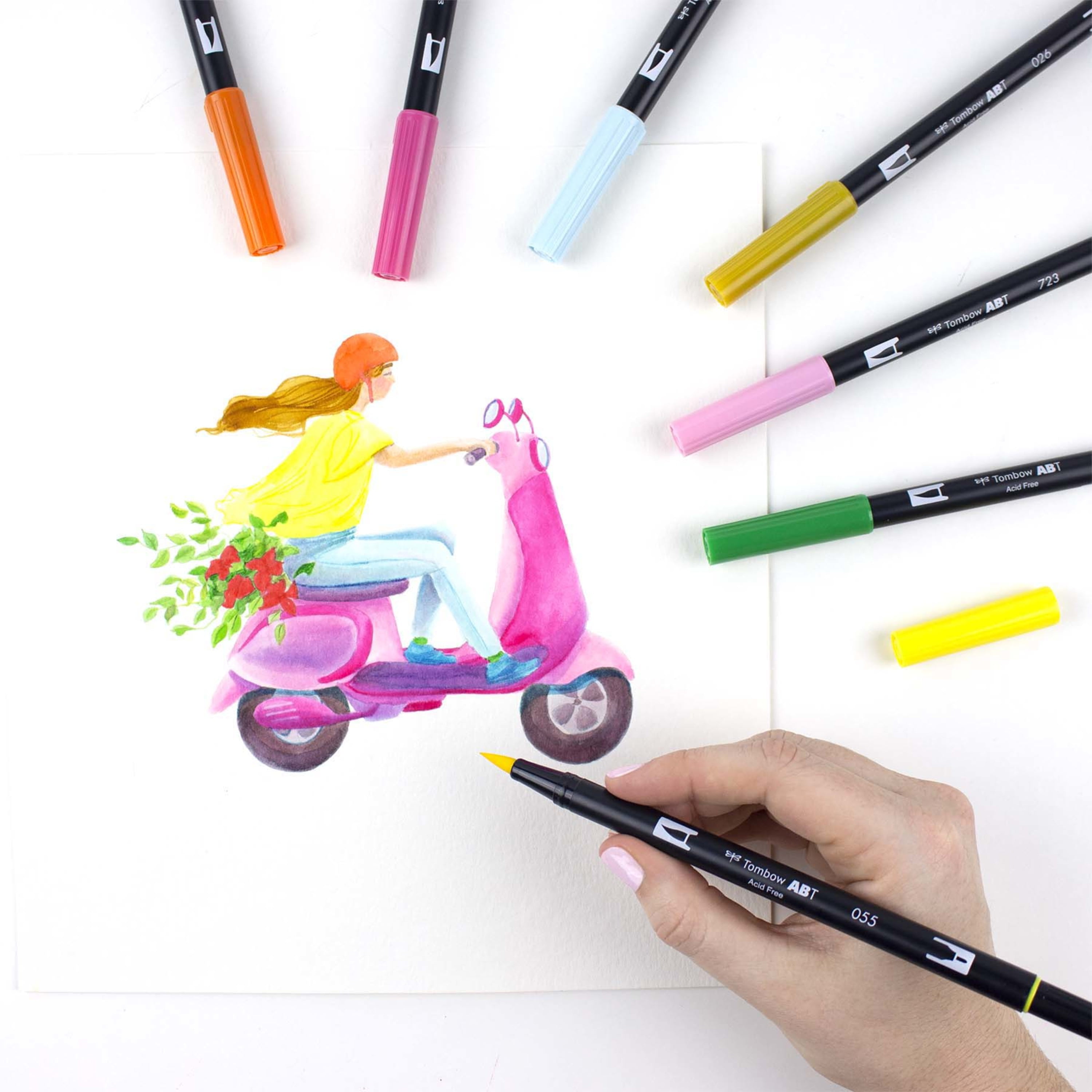 Tombow Dual Brush Pen Set, 10-Colors, Celebration