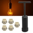 thumbnail image 4 of Ceramic Lamp Holder Base, Tight Lightweight Durable 5Pcs G9 Light Base Socket Zinc Alloy Outer Ring With Socket Ring Removal Tool For Ceiling Light, 4 of 8