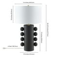 thumbnail image 6 of Jurrah 27" Tall Ceramic Table Lamp with Fabric Shade in Matte Black/White, 6 of 8