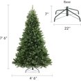 thumbnail image 2 of 7.5FT Realistic Green Spruce Unlit Artificial Holiday Christmas Tree with Sturdy Metal Stand, 2 of 7