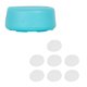 thumbnail image 3 of Soidarity Almohadilla de algodón reutilizable para maquillaje, tejido de papel de algodón para eliminación de cosméticos con caja de almacenamiento de Cuerpo del baño azul claro Soidarity CE000119-04, 3 of 6