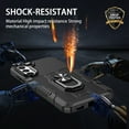 thumbnail image 5 of Military Grade Drop Impact for Samsung Galaxy A13 5G Rugged Case, 360 Metal Magnetic Car Rotating Ring Kickstand Holder Armor Heavy Duty Shockproof Case For Samsung Galaxy A13 5G,Black, 5 of 10