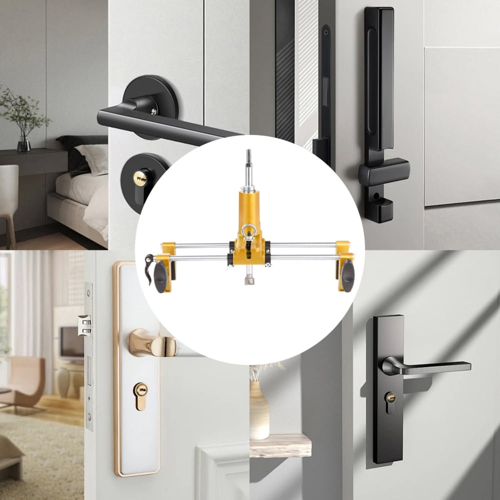 Lock Installation Mortise Jig, 3-Bit Door Mortiser for Wooden Doors, Precision Slotting Tool Kit