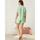 thumbnail image 5 of Conjunto De Pijama Manga Corta Ropa De Dormir Lunares Cuello De Muesca Con Botones Para Mujer Verde XS, 5 of 6
