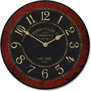 Bellingham Red Wall Clock | Beautiful Color, Silent Mechanism, Made in USA