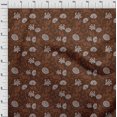 thumbnail image 3 of oneOone Viscose Chiffon Brown Fabric Leaves & Floral Artistic Dress Material Fabric Print Fabric By The Yard 42 Inch Wide, 3 of 4