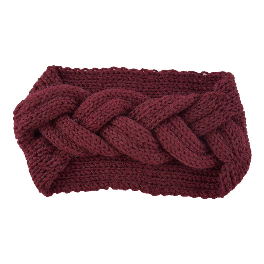 Bow Knot Twisted Wide Headband Turban Ear Warmer Crochet Knitting Headwrap H017