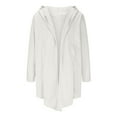 thumbnail image 4 of qolati Mens Long Hooded Cardigan Vintage Ruffle Shawl Collar Open Front Jackets Lightweight Long Sleeve Drape Cape Overcoat with Pockets, 4 of 6