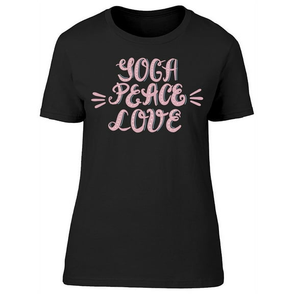 Yoga Peace Love T-Shirt Women -Image by Shutterstock, Female Medium