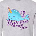 thumbnail image 4 of Inktastic Cute Narwhal I'm a Unicorn of The Sea Long Sleeve Youth T-Shirt, 4 of 5