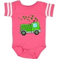thumbnail image 3 of Inktastic St. Patrick's Day Green Fire Truck with Clovers Boys or Girls Baby Bodysuit, 3 of 5